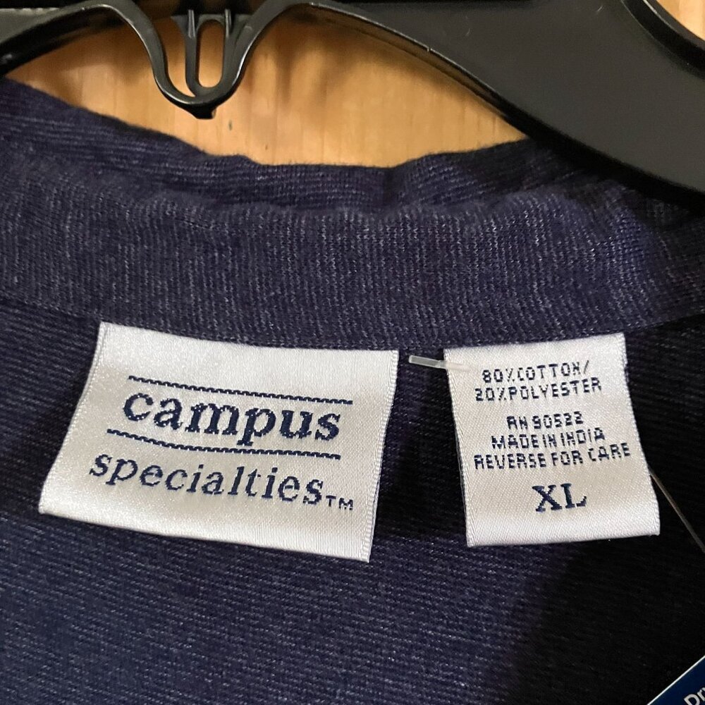 Campus Womens Cal Berkeley Embroidered Henley Polo Shirt Size XL Blue SP NWT - Picture 6 of 10
